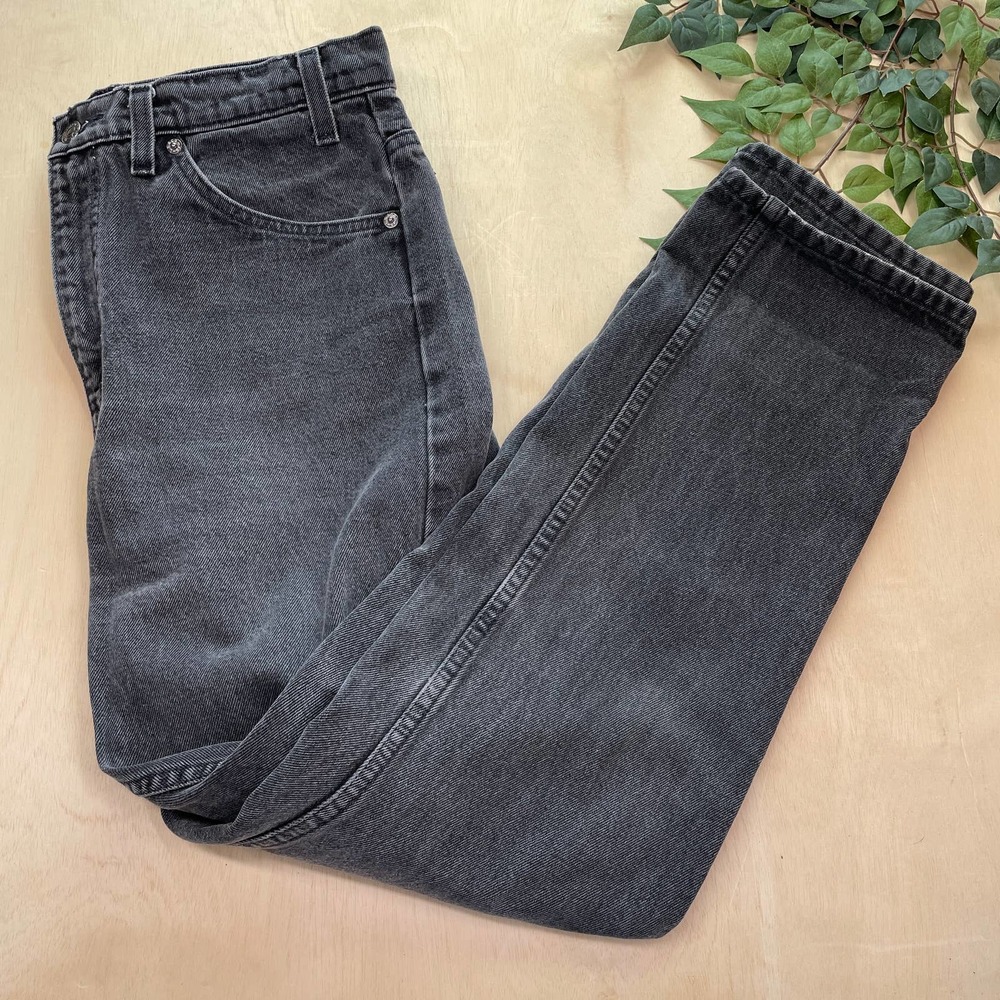 Vintage Levi's 505 Black Jeans Orange Tab 33 x 30 100% Cotton Gray Men's